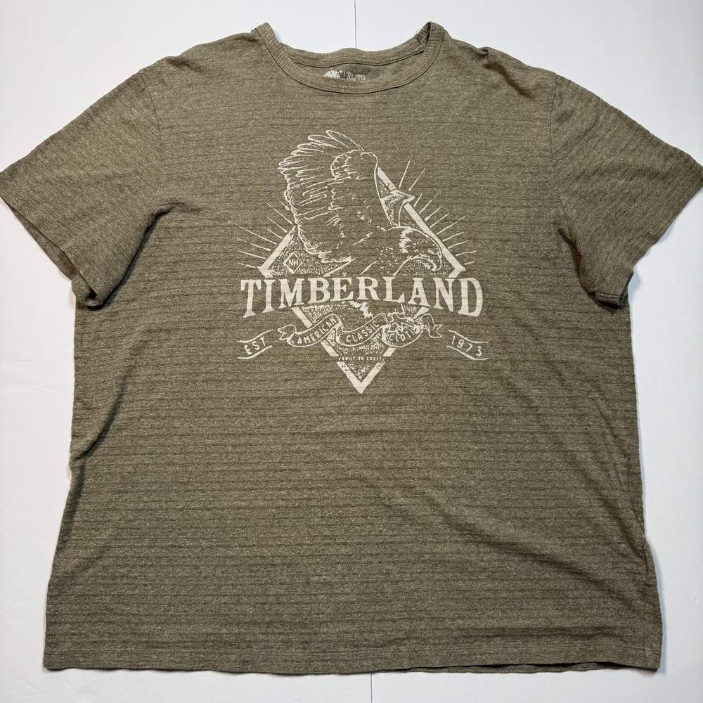 Timberland Shirt Mens XL Brown Heather Eagle Graphic American Classic 1973